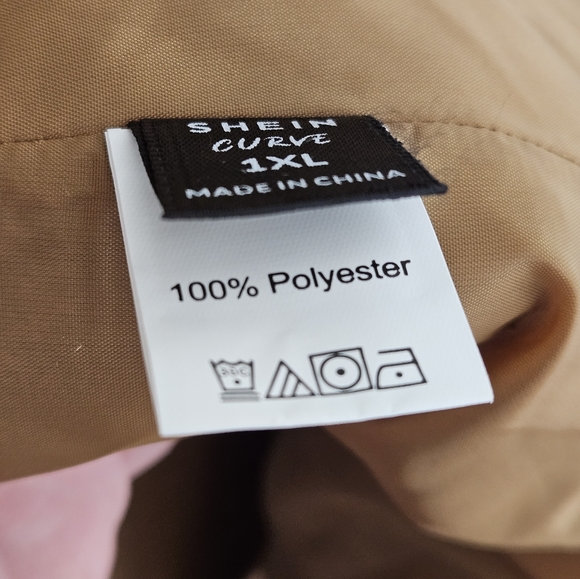 NWOT Teddy Long Coat Plus Size Shein - Picture 6 of 7